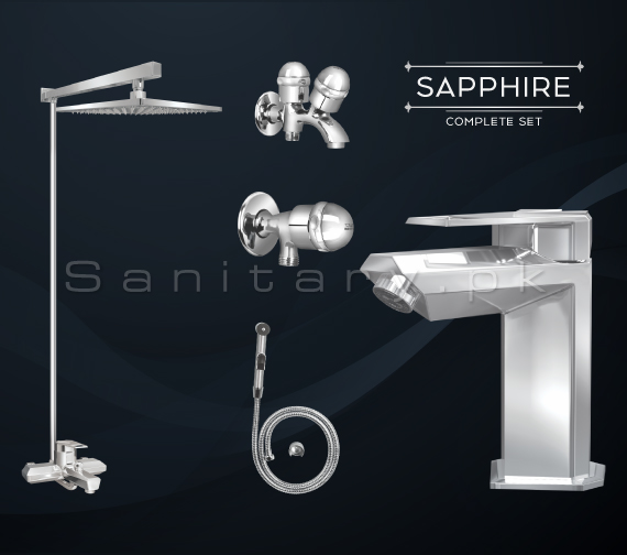 Complete SAPPHIRE SET Bathroom Sanitary Fittings Set code 3082A