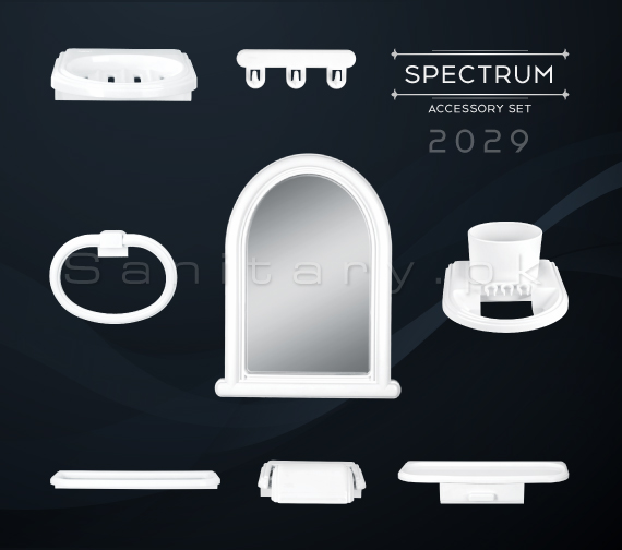 SPECTRUM Complete Bathroom Accessory Set Code 2029