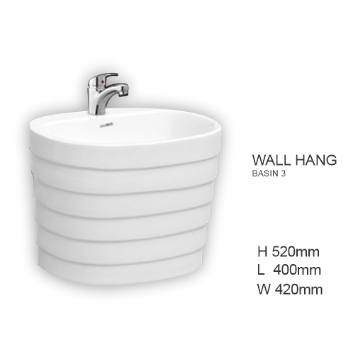 Wall Hang Basin 3  Dell Sanitary Ware