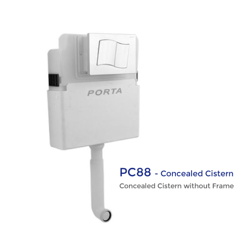 Without Frame Concealed Cistern with Push Button and Accessories Code PC88