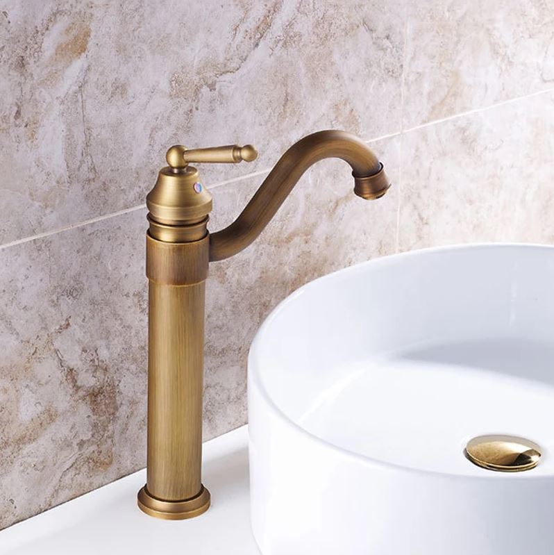 Antique Gold Bathroom Vanity Mixer Code 0092