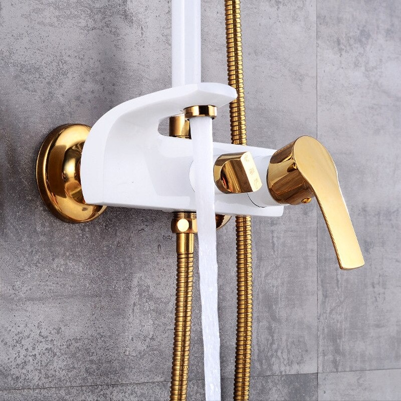 White Gold bathroom Shower Set Code 195