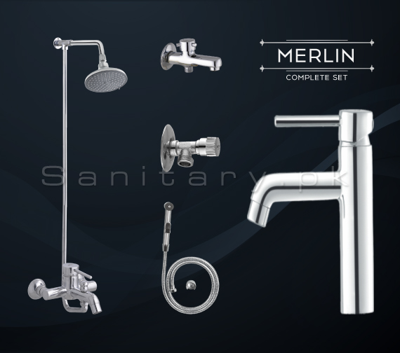 Complete MERLIN SET Bathroom Sanitary Fittings Set code 4004A