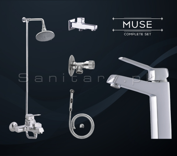 Complete MUSE SET Bathroom Sanitary Fittings Set code 4001A