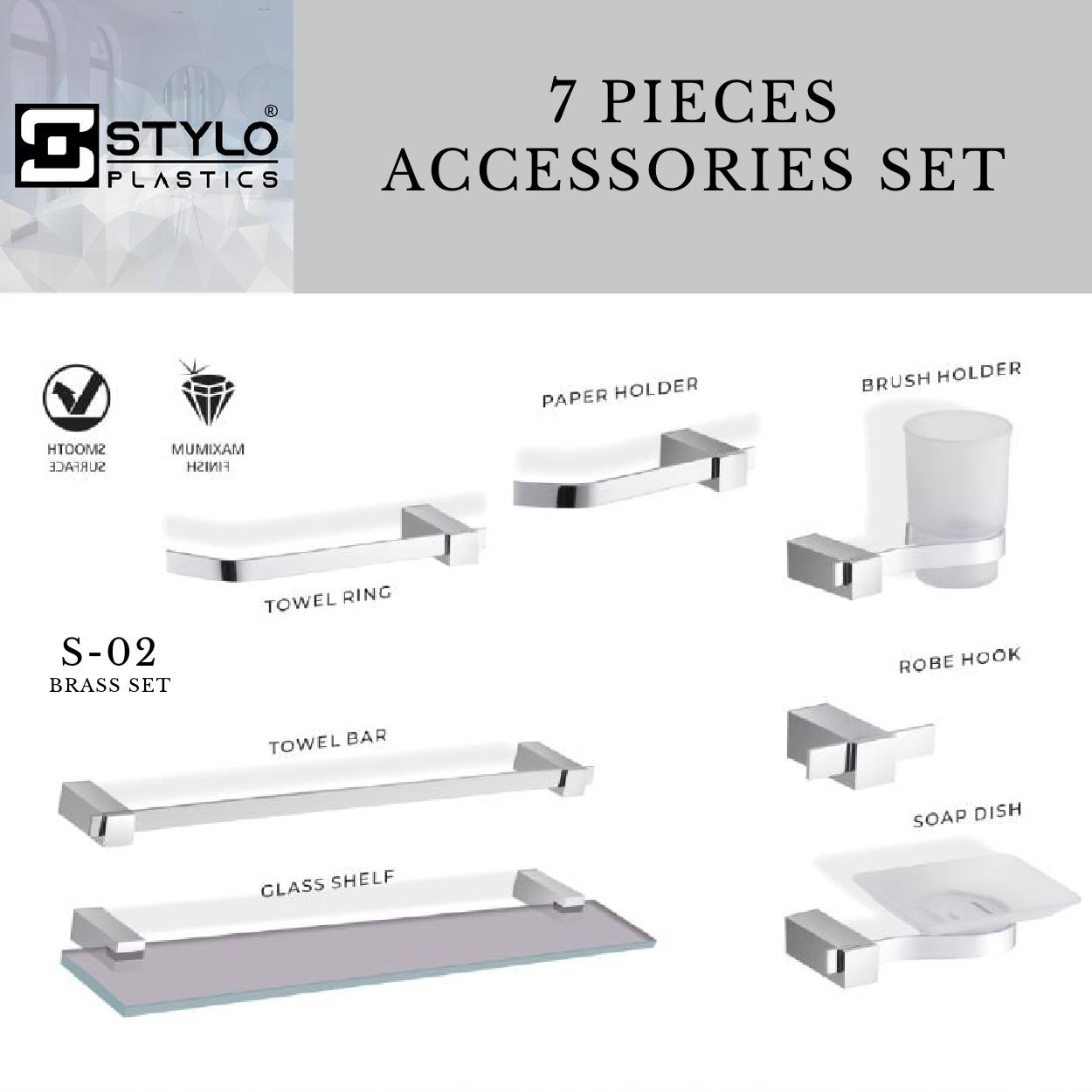 Stylo bathroom accessories 7 Pieces Accesseries Set_S0-2