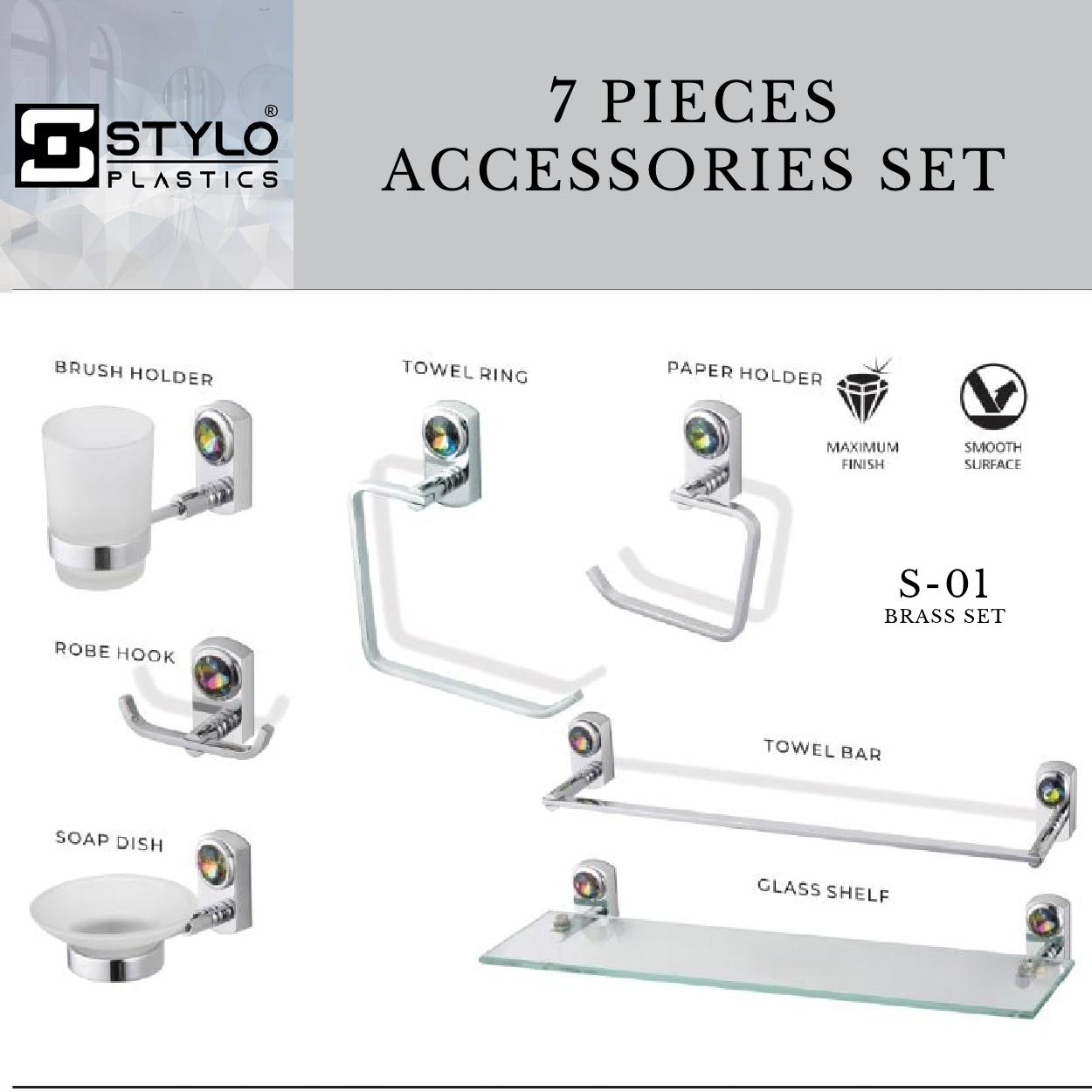 Stylo bathroom accessories 7 Pieces Accesseries Set_S0-1