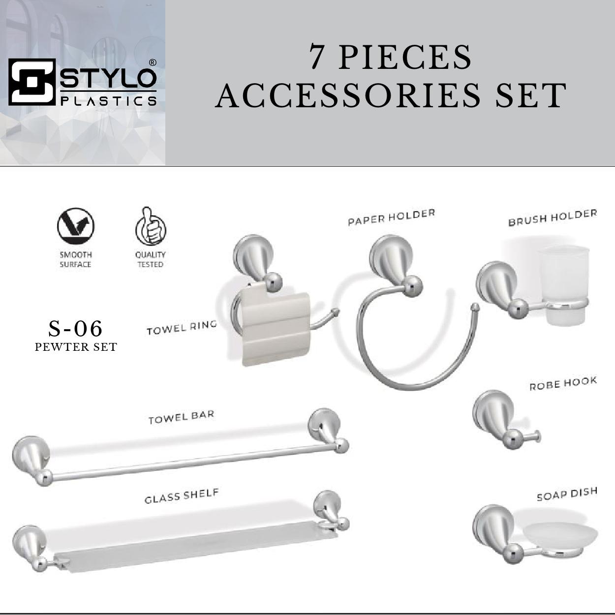 Stylo bathroom accessories 7 Pieces Accesseries Set_S0-6
